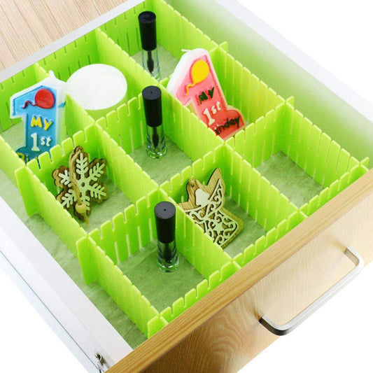 4Pcs/Set Plastic Diy Grid Drawer Divider