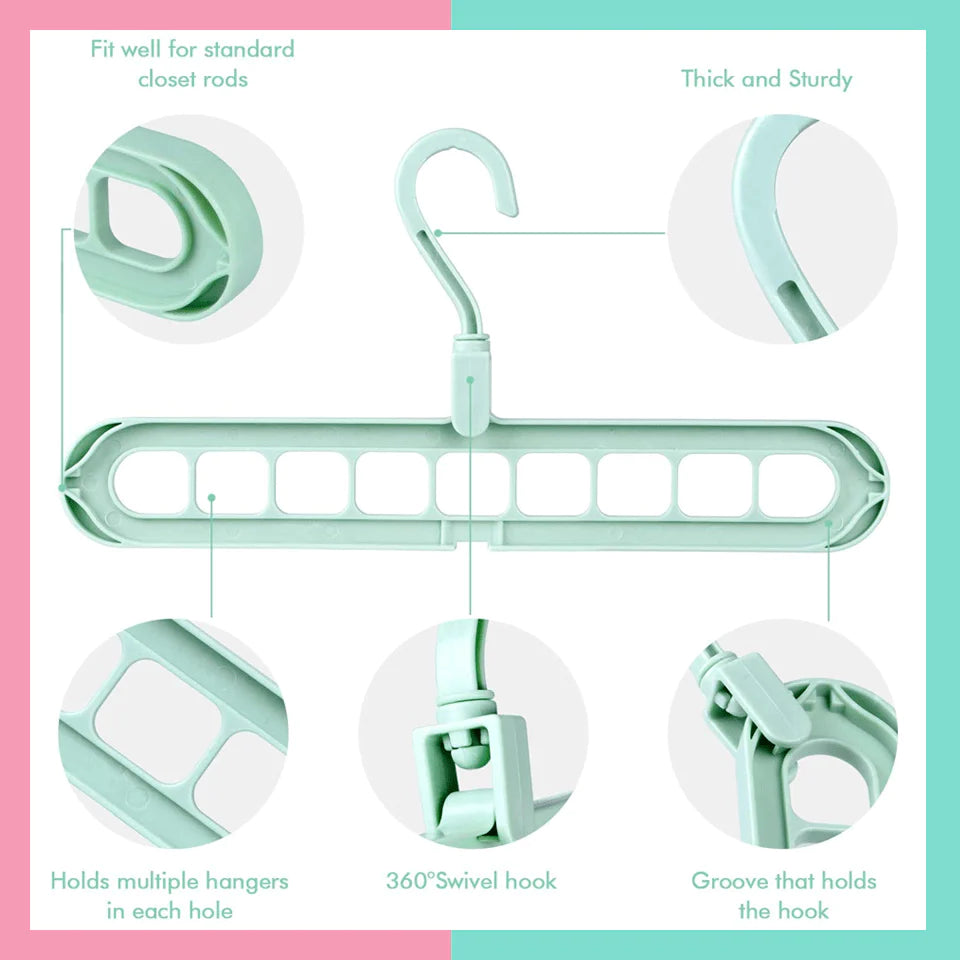 9 Hole Space Saving Hanger